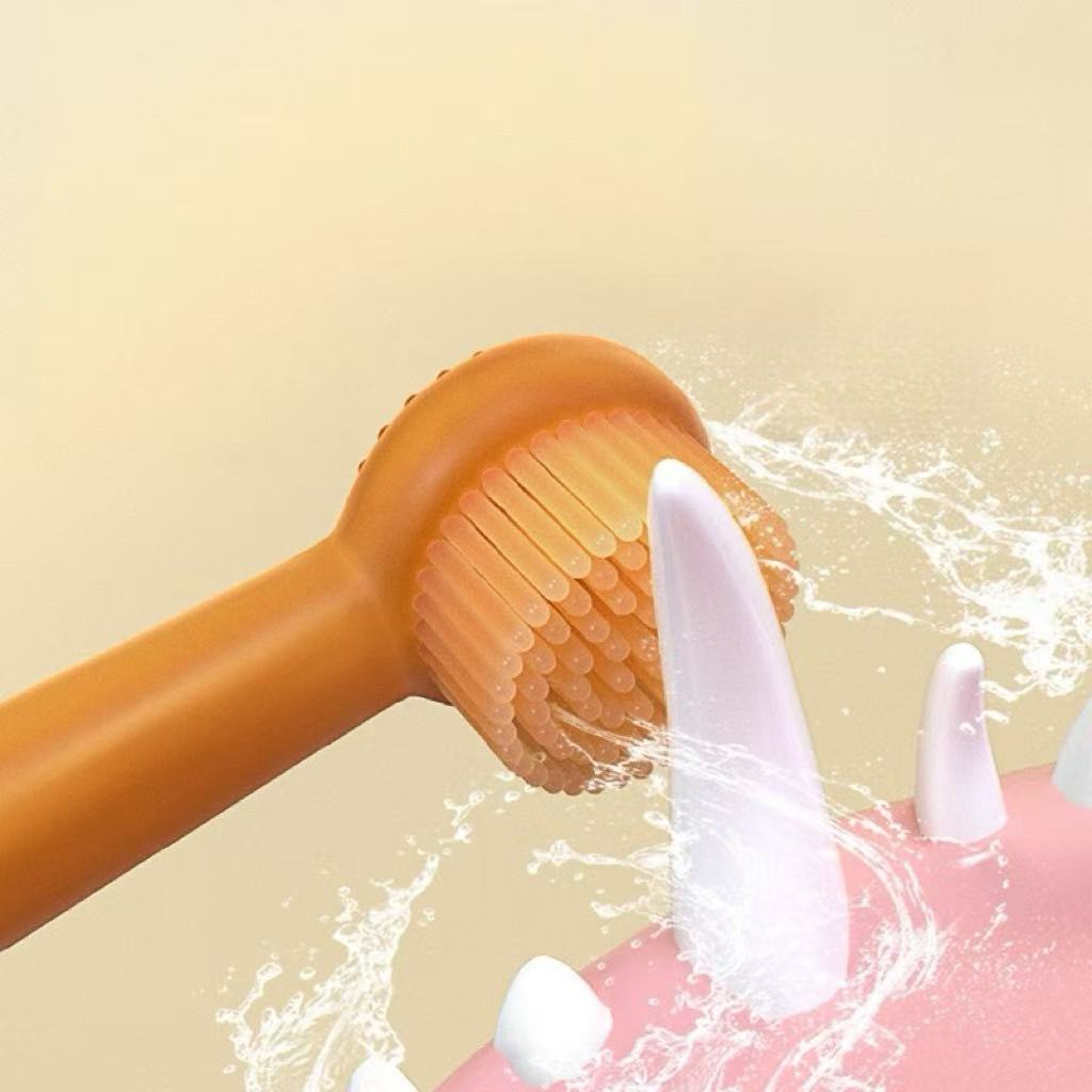 Pet food-grade silicone toothbrush (set, with storage cup)