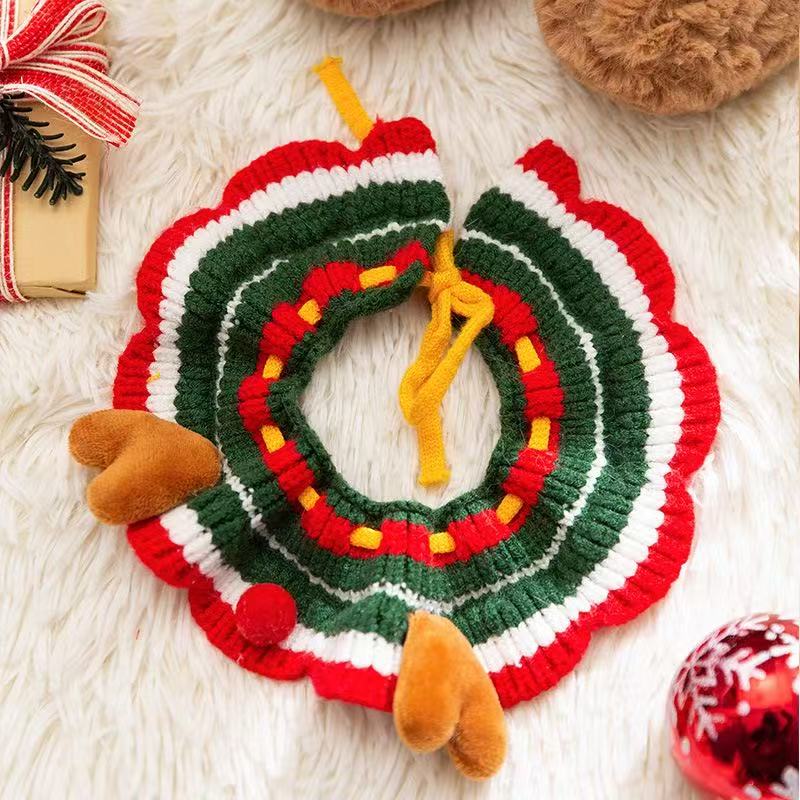 Christmas Snowman Pet Knitted Collar