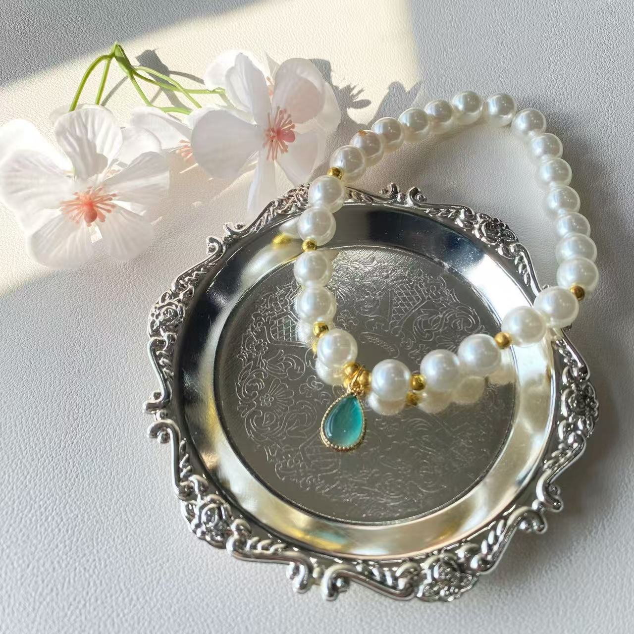 Vintage Princess Pearl Pet Necklace – Wedding & Photoshoot Pet Jewelry Accessory