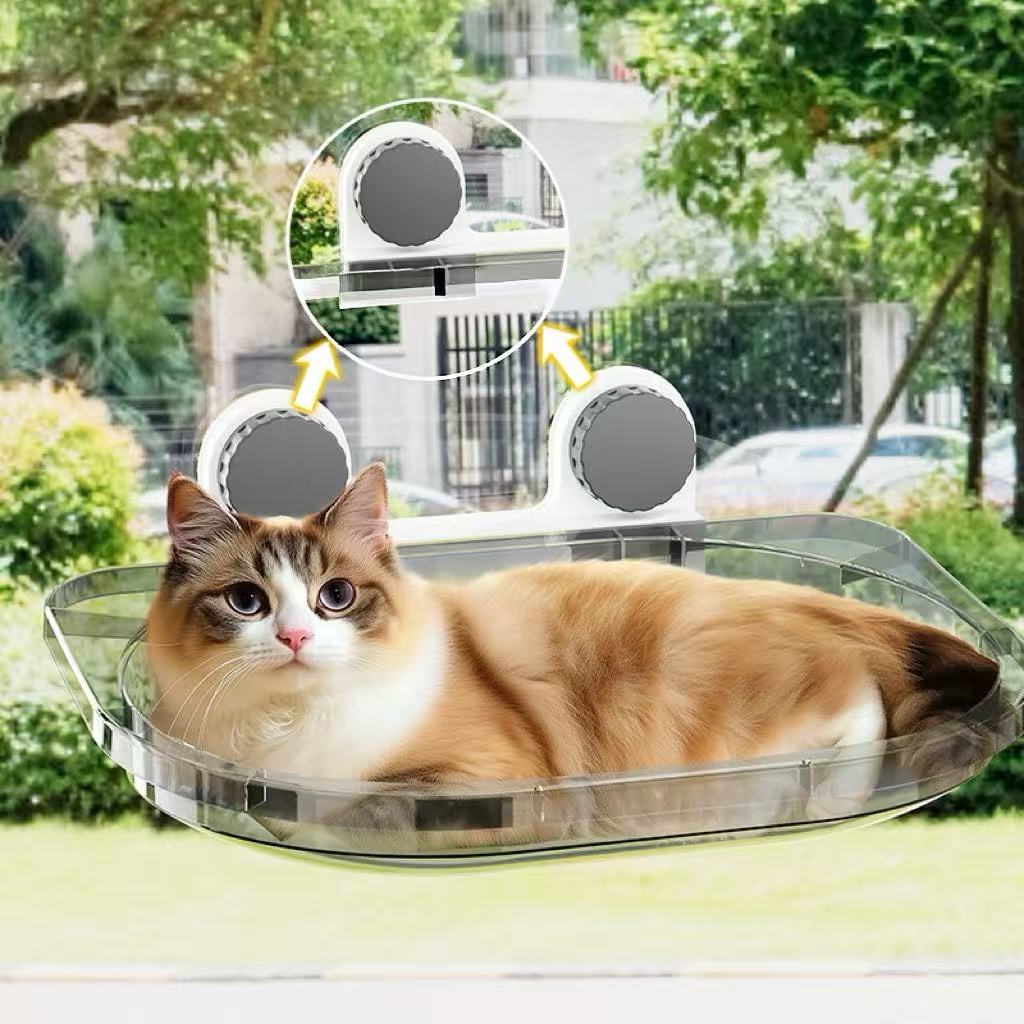 Cat hanging basket (includes two powerful suction cups).-Lucky darling