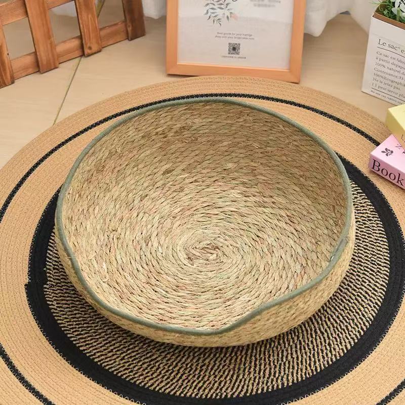 Handwoven Grass Cat Bed & Scratching Board