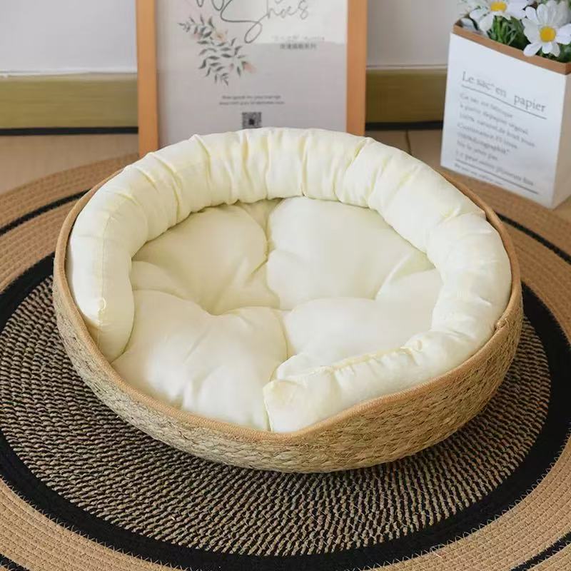 Handwoven Grass Cat Bed & Scratching Board
