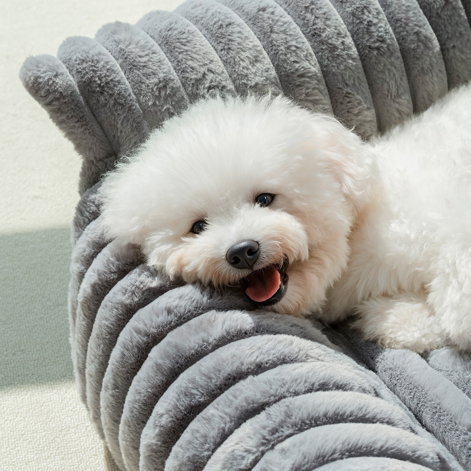 Warm Deep Sleep Pet Couch, 3-Sided Support Washable Anti-Anxiety Cat Dog Bed