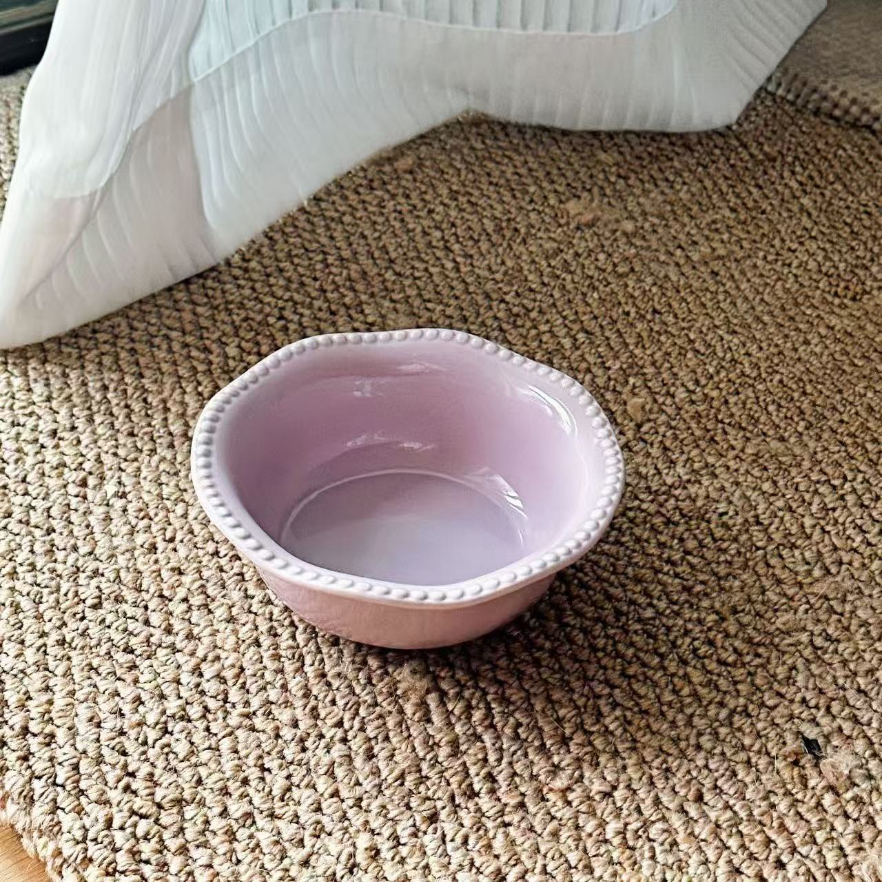 Natural Solid Wood Raised Cat Bowl Holder, 15° Slant Ergonomic Feeder Stand for Ceramic Cat Food Water Bowl, Neck Care Pet Feeding Station for Kitten Adult Cat