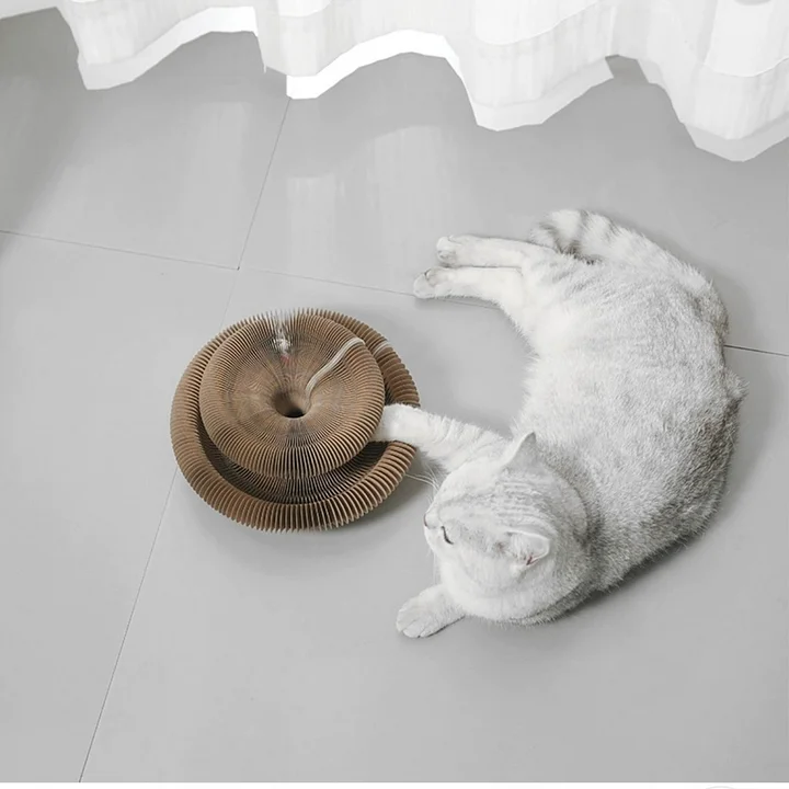 Magic Accordion Cat Scratching Board with Play Ball