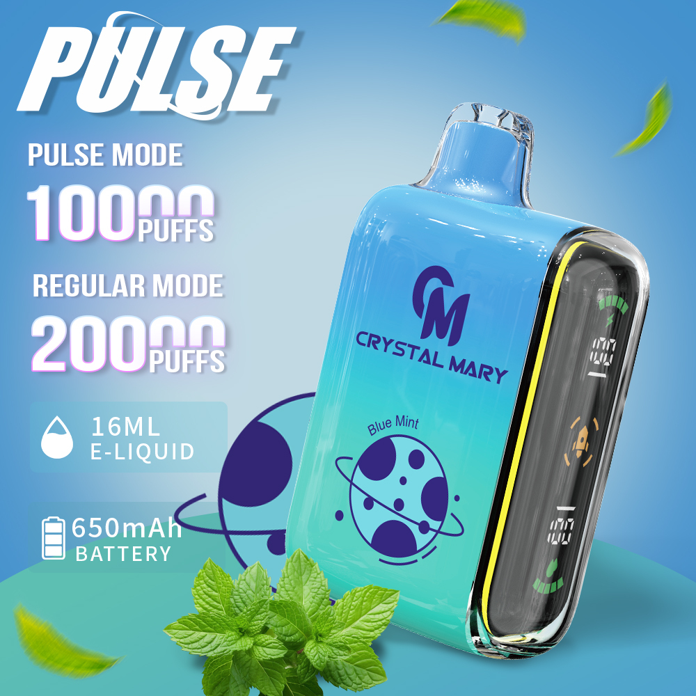 CRYSTAL MARY Pulse 10000 Puffs 20K Puffs Einweg-Vape E-Zigarette Dual Mesh Spirale