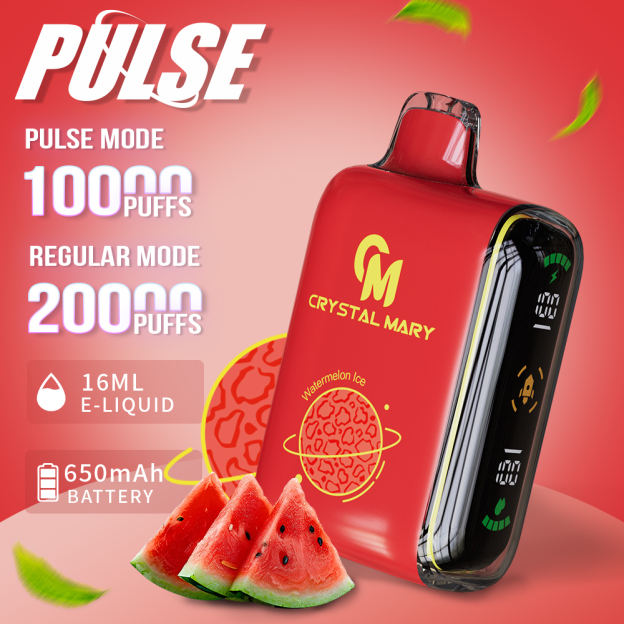 CRYSTAL MARY Pulse 10000 Puffs 20K Puffs Einweg-Vape E-Zigarette Dual Mesh Spirale