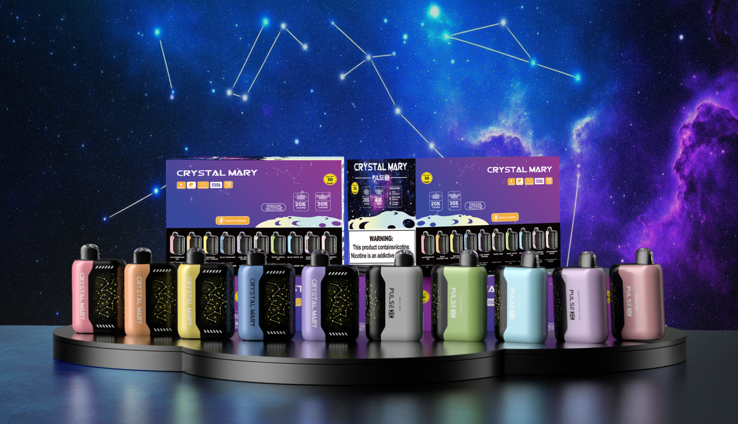 CRYSTAL MARY PulseX | 20K/30K Dual-Mode Disposable E-Cigarette | VPU Security System | 10 Popular Flavors