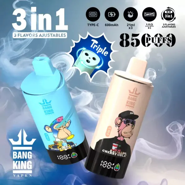 Bang King Triple 85000 puffs 3-in-1 Disposable Vape. Cash on delivery!