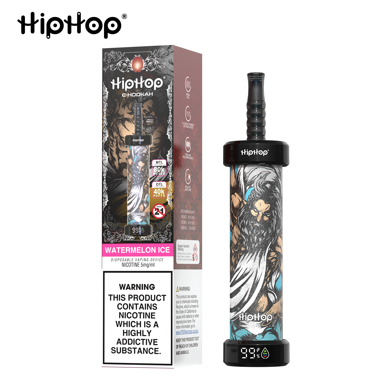 HipHop E-Hookah 80K