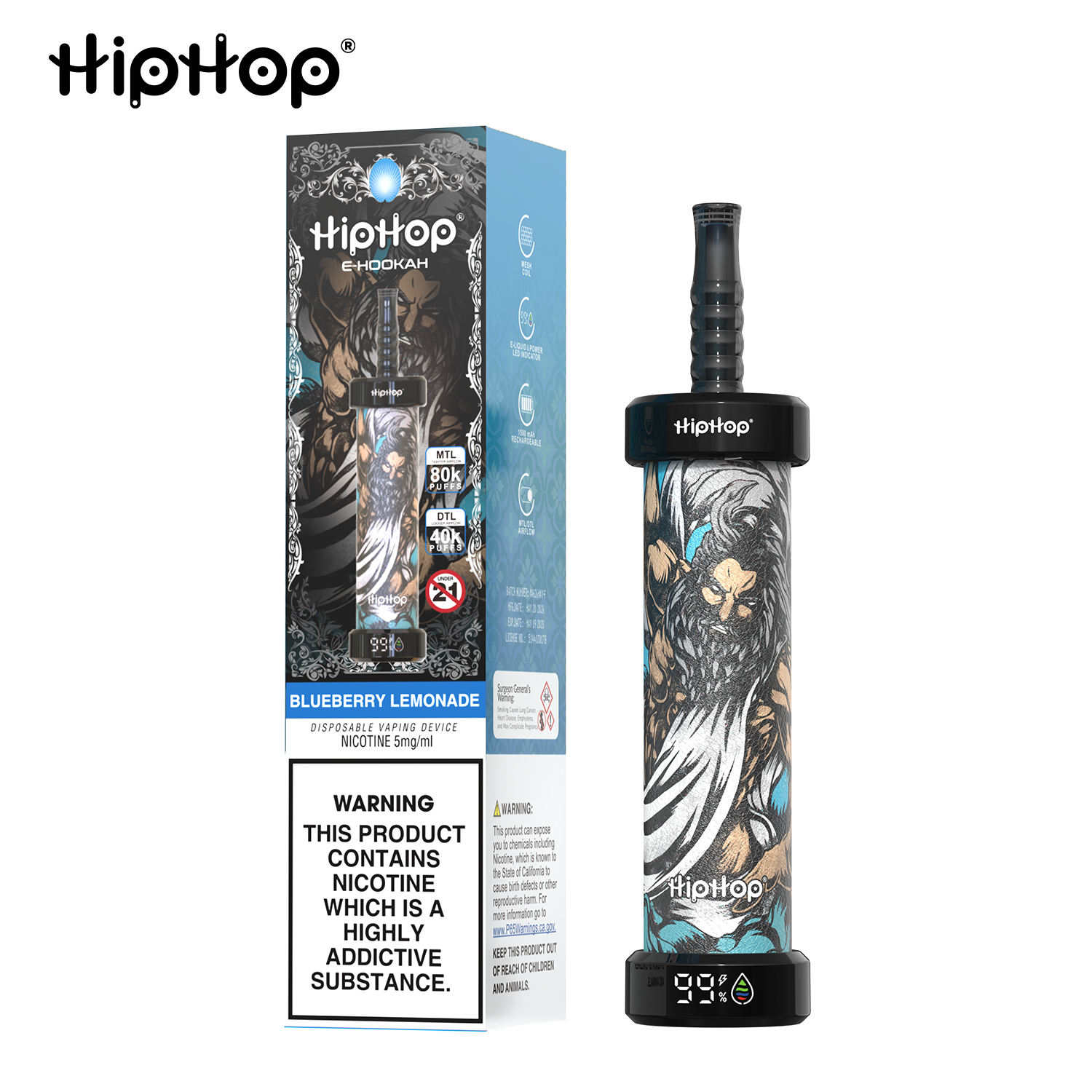 HipHop E-Hookah 80K
