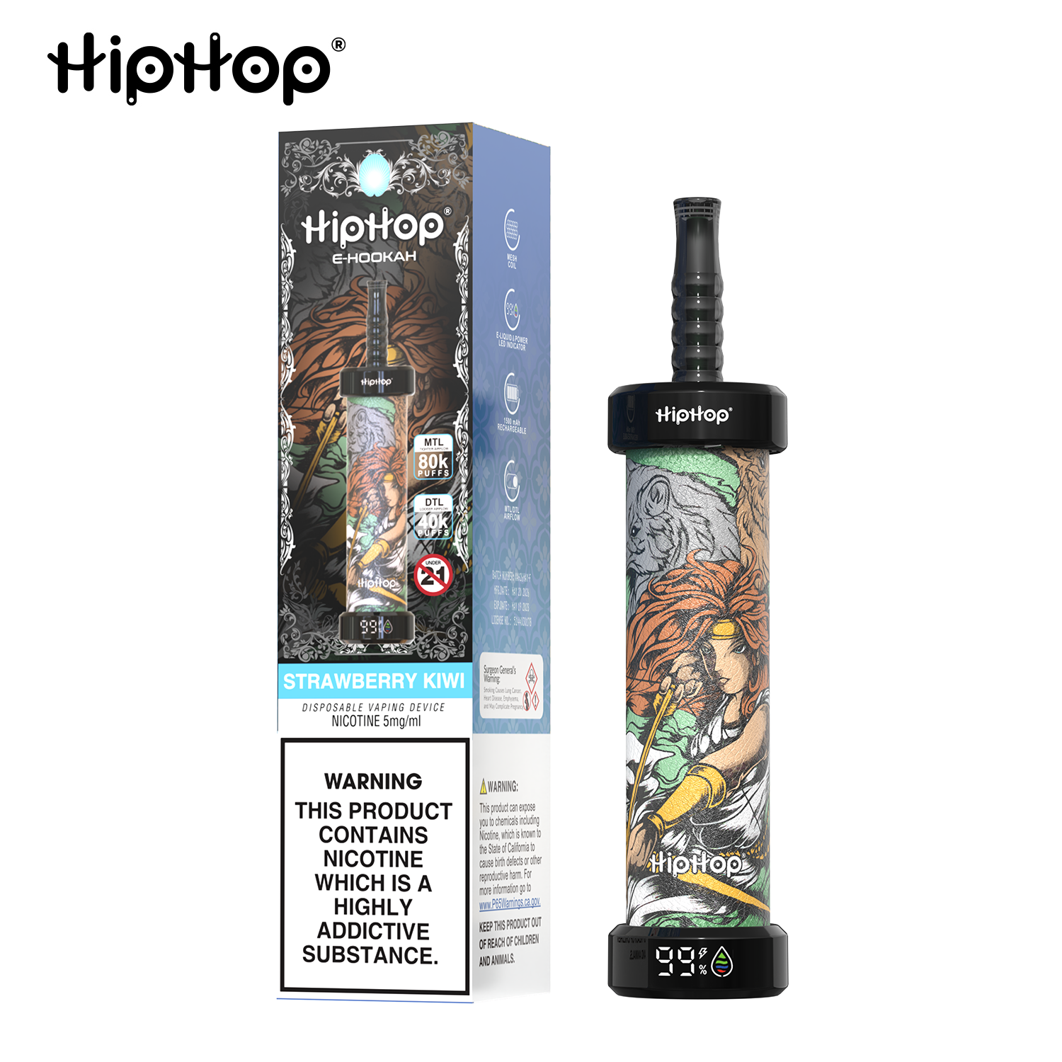 HipHop E-Hookah 80K