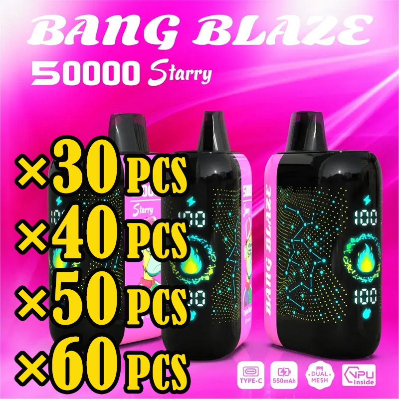 Bang Blaze 50000 Puffs – Starry Screen Disposable Vape, Volume Wholesale