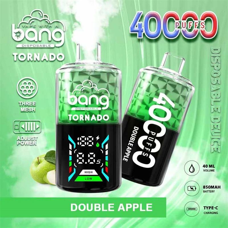Bang Tornado 40000 Puffs Disposable Vape | Dual-Mesh Coil, 850mAh Rechargeable, 12 Flavors