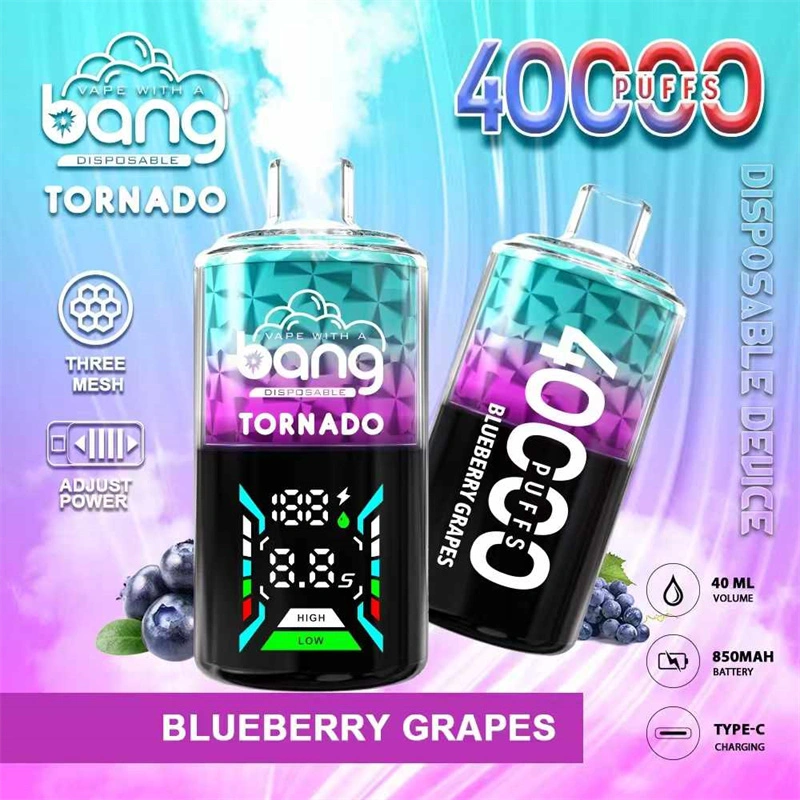 Bang Tornado 40000 Puffs Disposable Vape | Dual-Mesh Coil, 850mAh Rechargeable, 12 Flavors