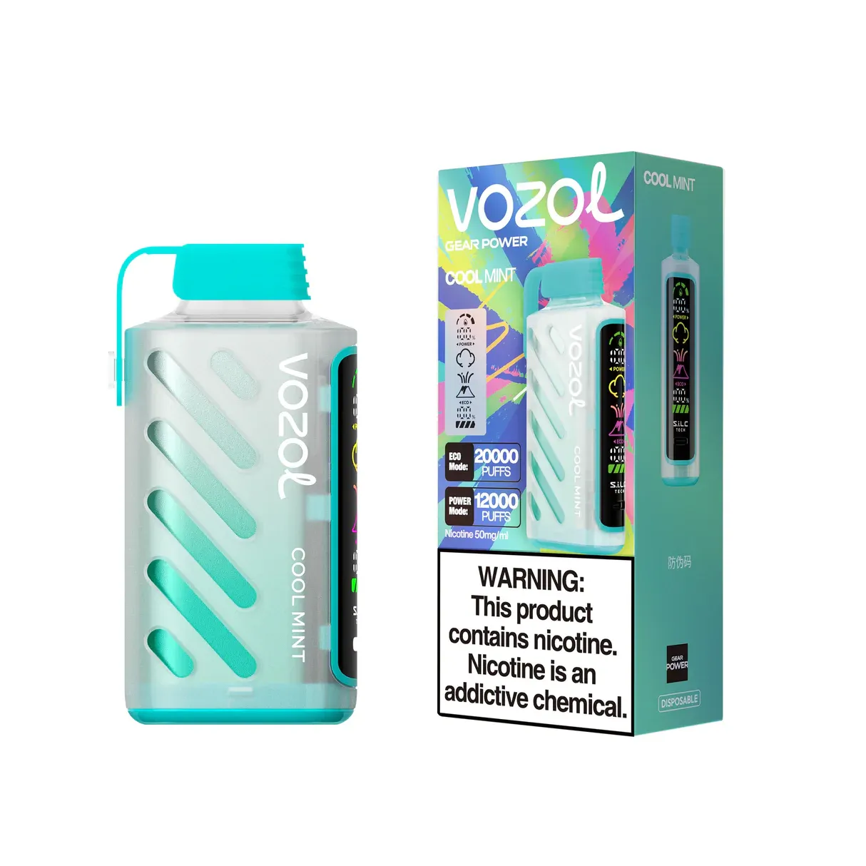 VOZOL Gear Power 20K Puffs Disposable Vape | 20000 Puffs, Rechargeable 650mAh Battery, Smart LED Display & Dual Power Modes | Wholesale - CloudovaVape