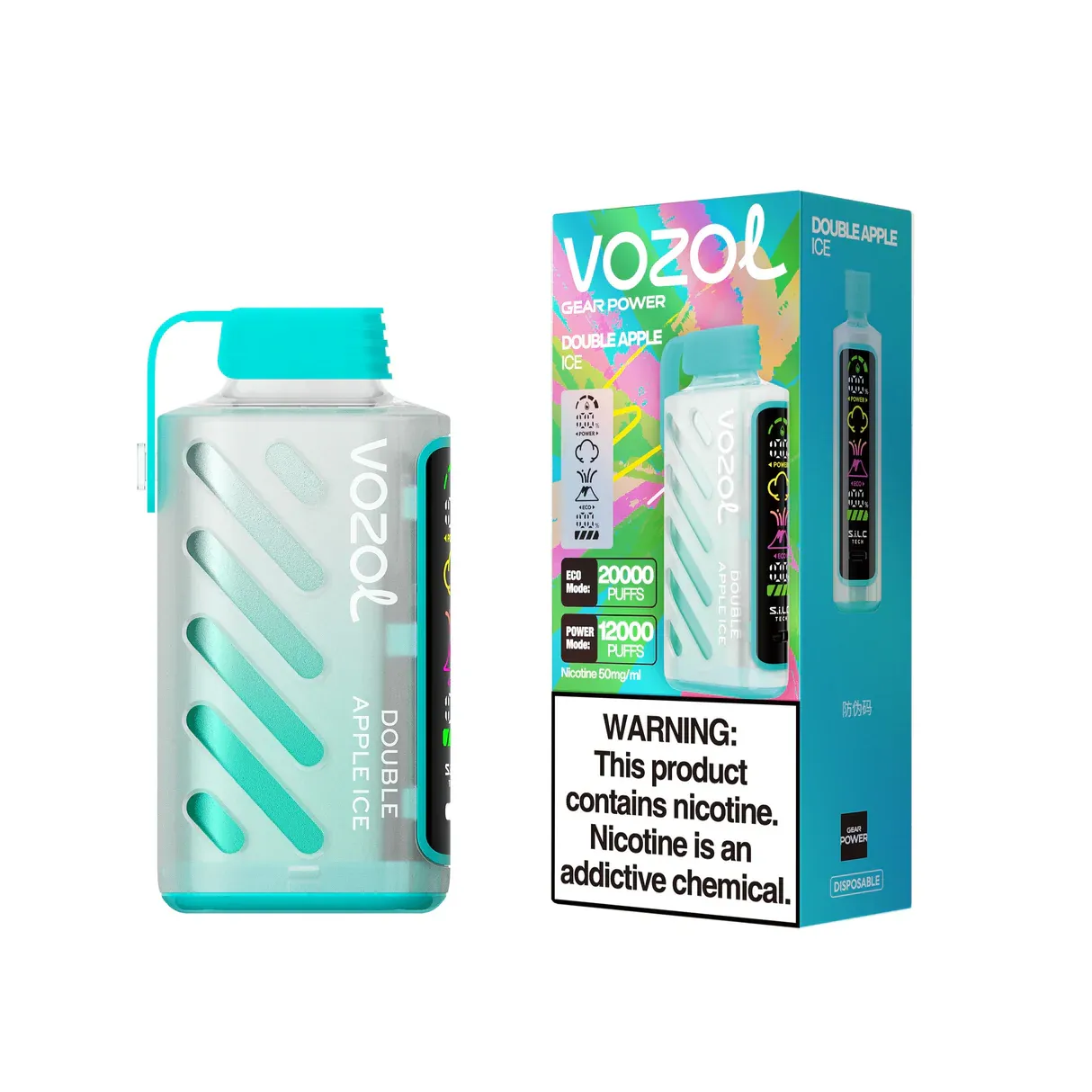 VOZOL Gear Power 20K Puffs Disposable Vape | 20000 Puffs, Rechargeable 650mAh Battery, Smart LED Display & Dual Power Modes | Wholesale - CloudovaVape
