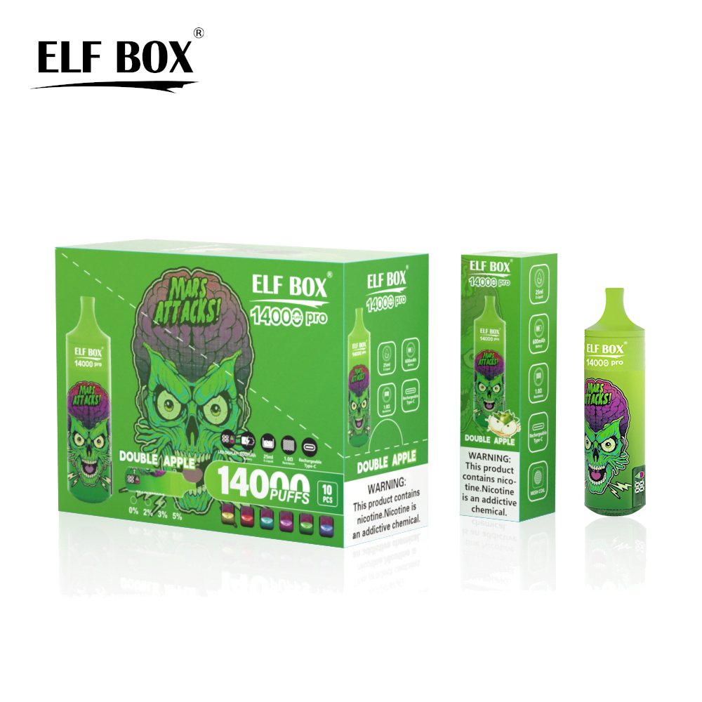 ELF BOX RGB 14000 Pro Disposable Vape Pen | 14000 Puffs | Mesh Coil | LED Display | RGB Light | 0% 2% 3% 5% Nicotine Wholesale - CloudovaVape