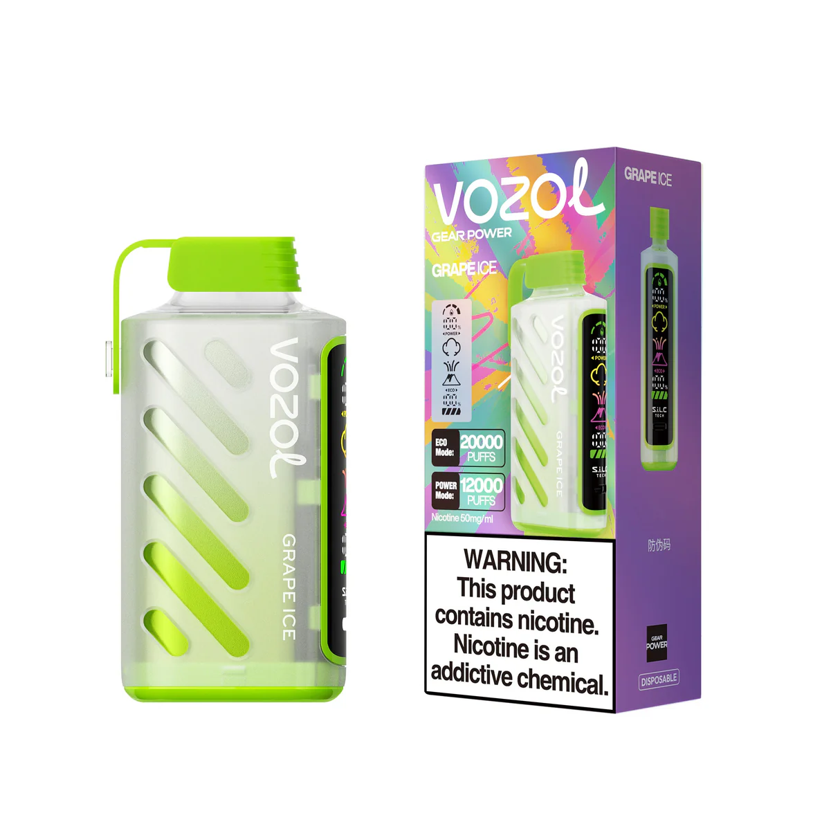 VOZOL Gear Power 20K Puffs Disposable Vape | 20000 Puffs, Rechargeable 650mAh Battery, Smart LED Display & Dual Power Modes | Wholesale - CloudovaVape