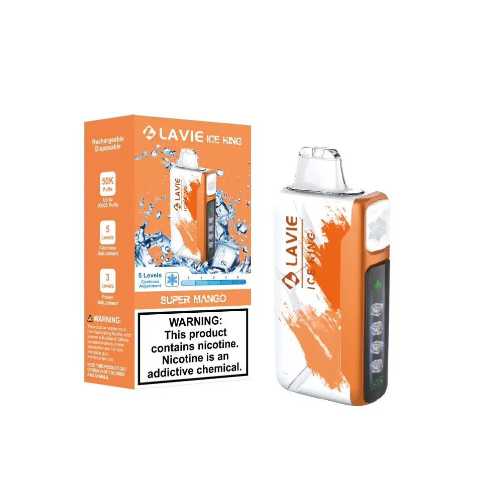 Lavie Ice King 50000 Puffs Disposable Vape | 850mAh Rechargeable Battery | 5% Nicotine | 5-Level Cooling Control - CloudovaVape