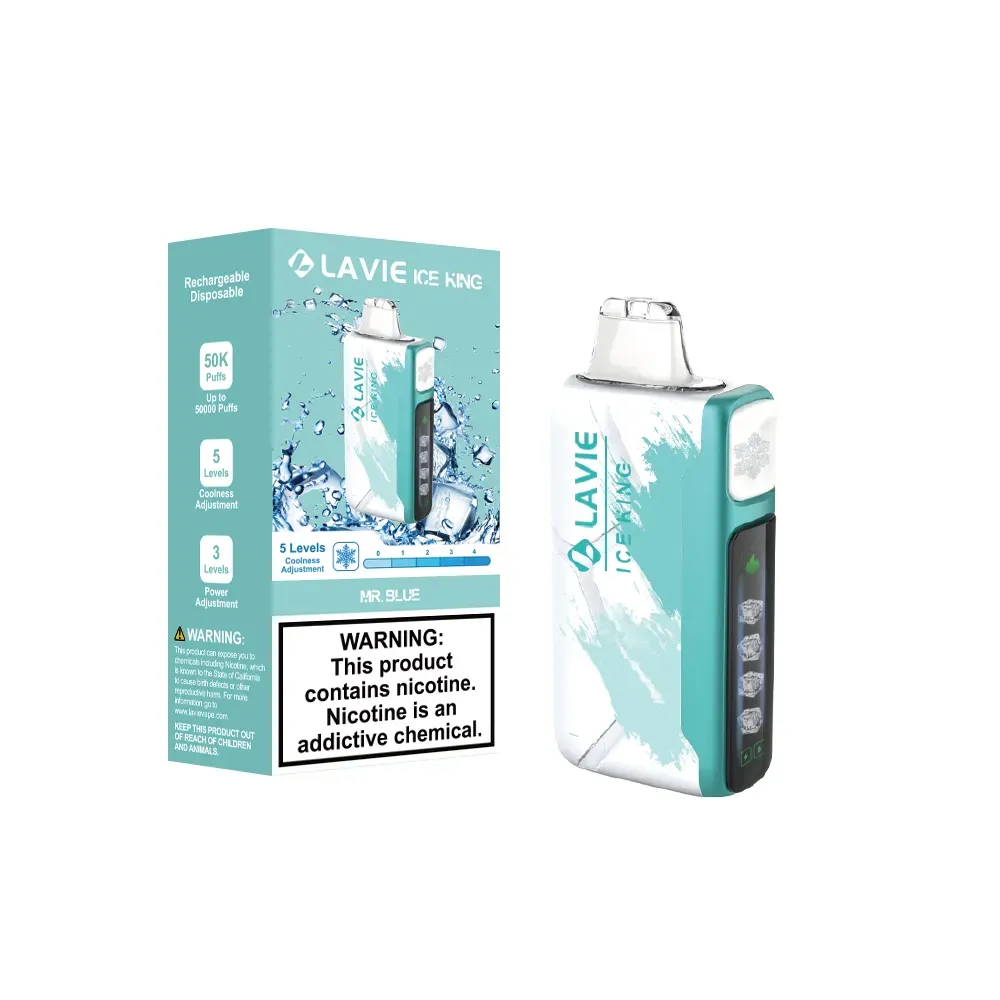 Lavie Ice King 50000 Puffs Disposable Vape | 850mAh Rechargeable Battery | 5% Nicotine | 5-Level Cooling Control - CloudovaVape