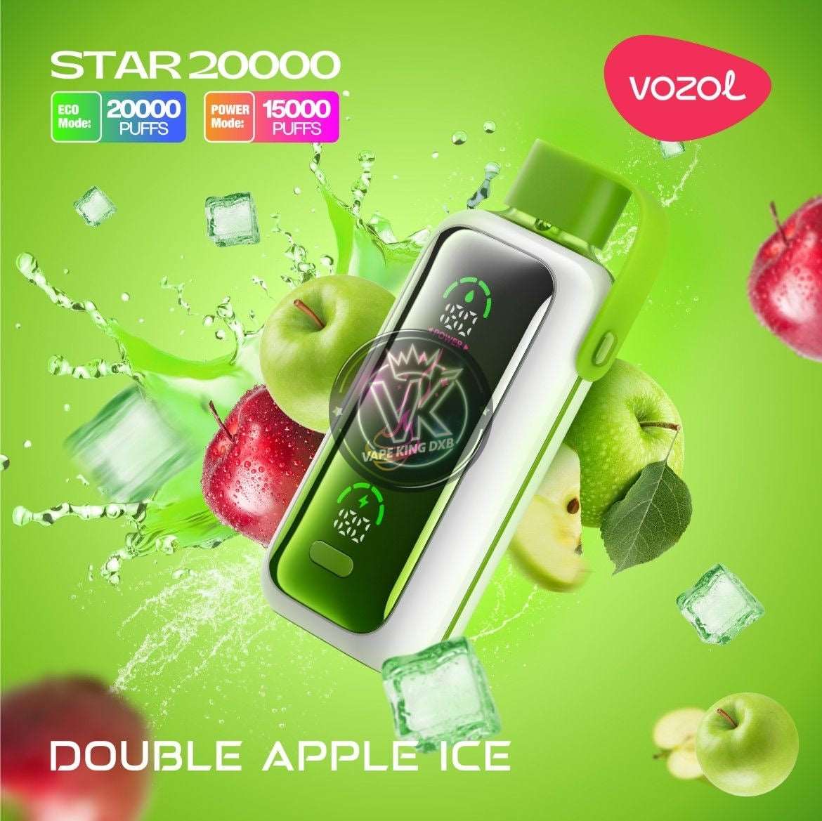 Vozol Star 20000 Puffs Disposable Vape | Dual Mesh Coil | Rechargeable Vape with Mirror Screen & Dual Mode | Wholesale - CloudovaVape