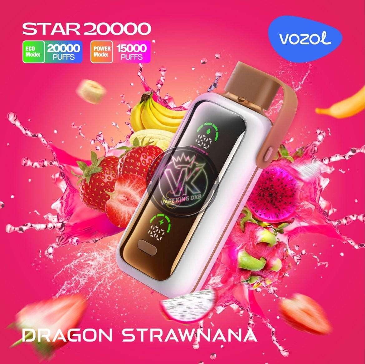 Vozol Star 20000 Puffs Disposable Vape | Dual Mesh Coil | Rechargeable Vape with Mirror Screen & Dual Mode | Wholesale - CloudovaVape
