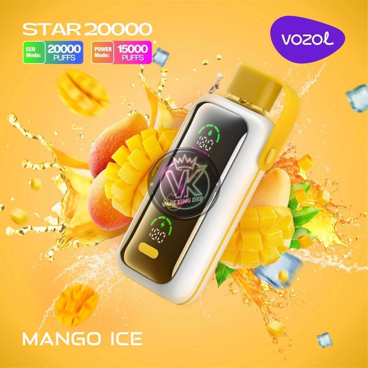 Vozol Star 20000 Puffs Disposable Vape | Dual Mesh Coil | Rechargeable Vape with Mirror Screen & Dual Mode | Wholesale - CloudovaVape