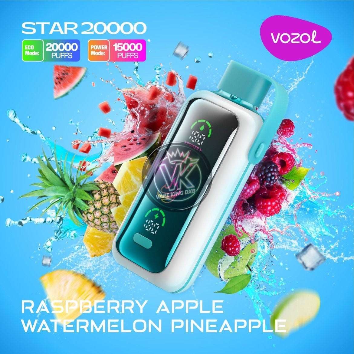 Vozol Star 20000 Puffs Disposable Vape | Dual Mesh Coil | Rechargeable Vape with Mirror Screen & Dual Mode | Wholesale - CloudovaVape