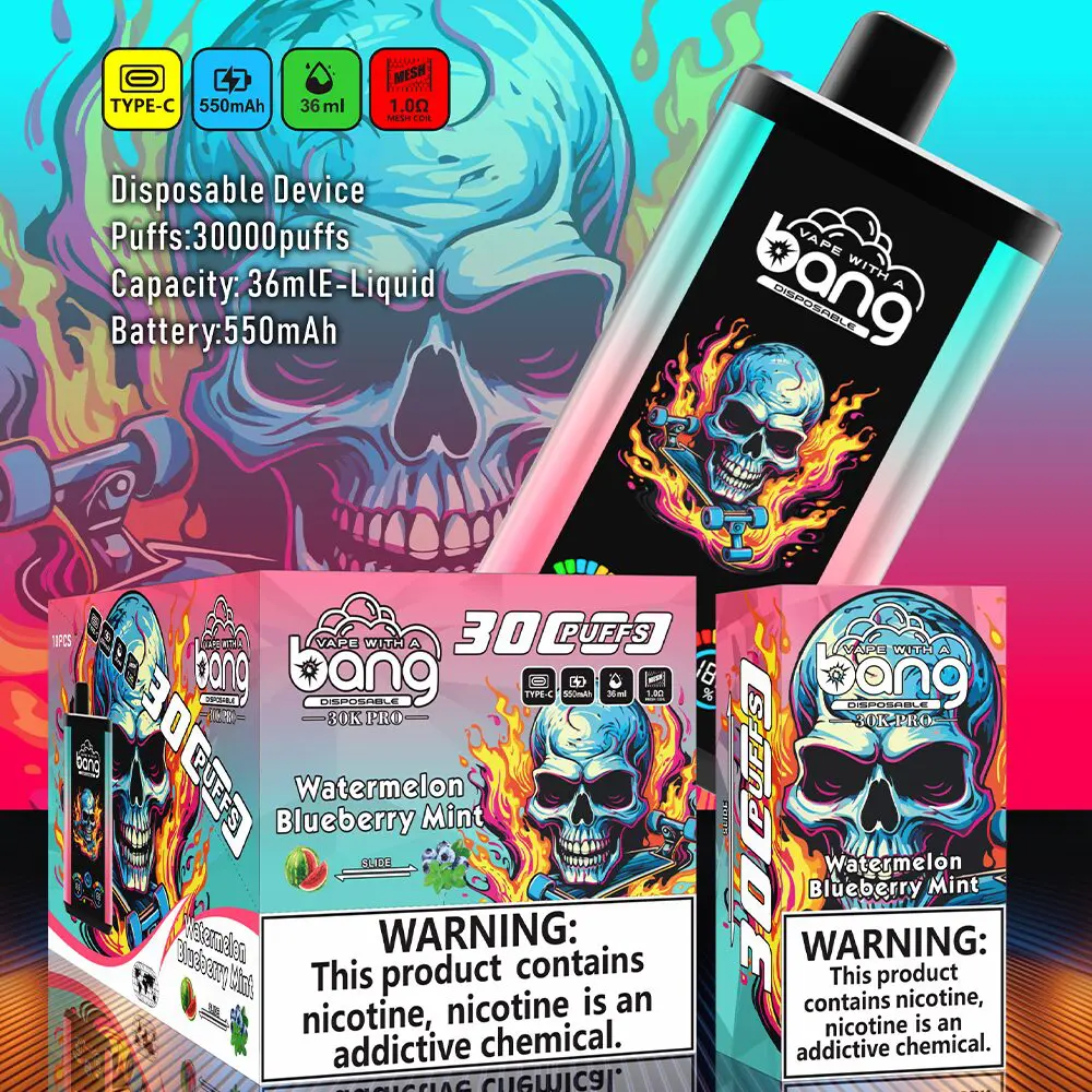 Bang 30K Pro Disposable Vape – 30,000 Puffs with Dual-Flavor Switching