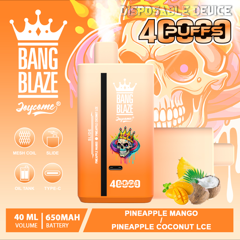 Bang Blaze 40K Dual Flavor Disposable Vape | 40,000 Puffs | 40mL E-liquid | Dual Mesh Coil | Rechargeable Type-C | 32 Flavors