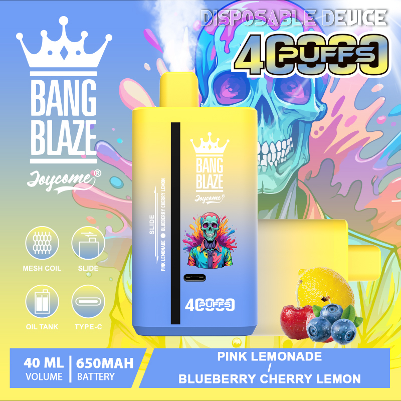Bang Blaze 40K Dual Flavor Disposable Vape | 40,000 Puffs | 40mL E-liquid | Dual Mesh Coil | Rechargeable Type-C | 32 Flavors