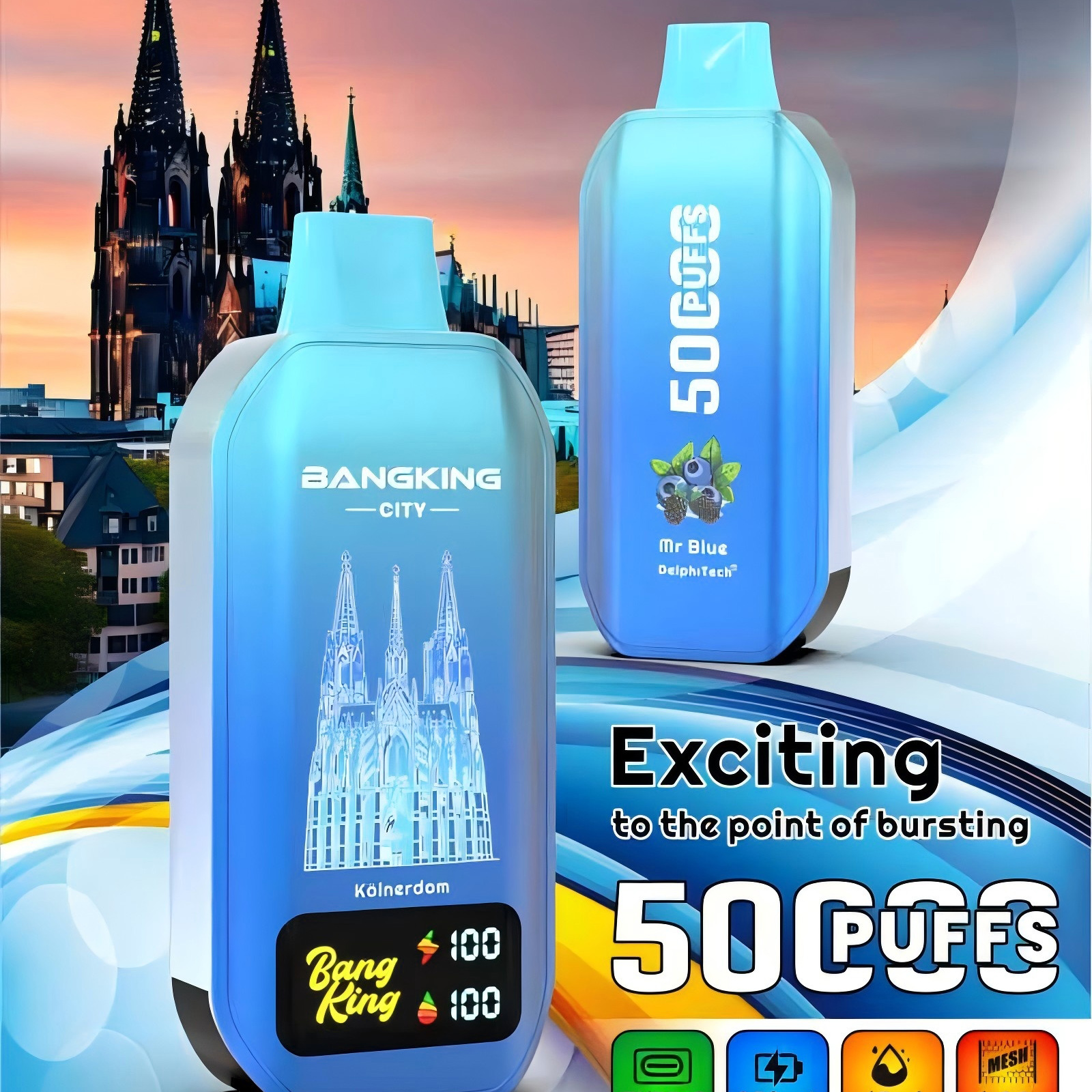 Disposable E Cigarette Bang King City 50000 Puffs Vape