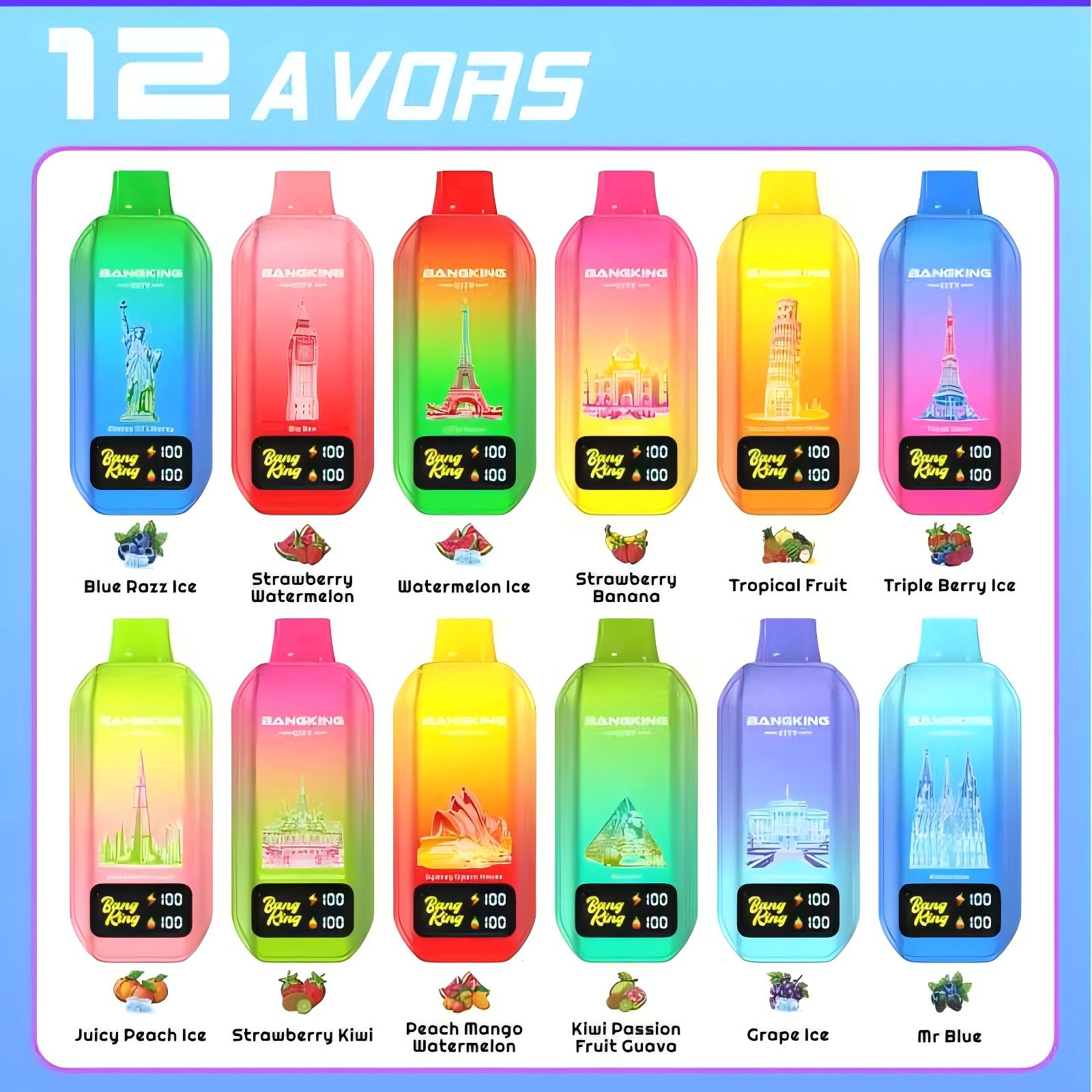 Disposable E Cigarette Bang King City 50000 Puffs Vape