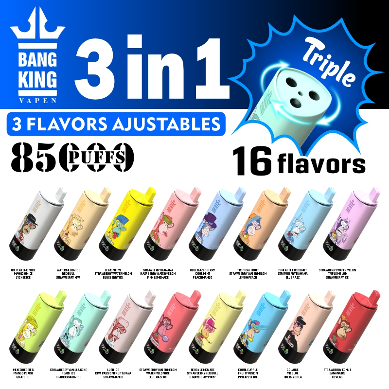 Bang King Triple 85000 puffs 3-in-1 Disposable Vape. Cash on delivery!