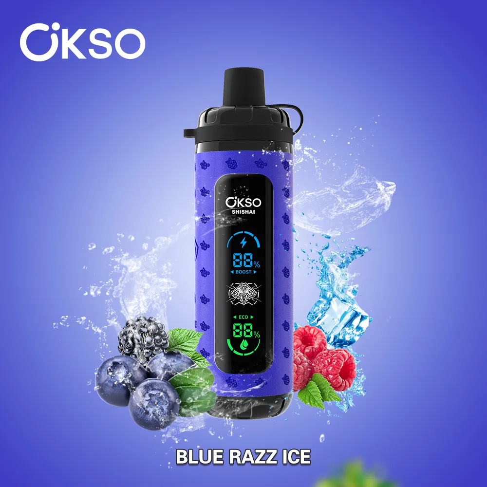 OKso Shisha Max 40k Disposable Vape 40000 Puffs Rechargeable Mesh Coil 0-5% Nicotine