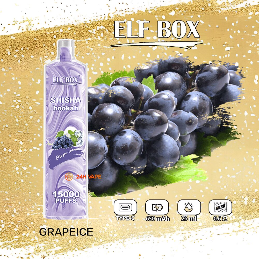 ELF BOX LS15000 Puff Shisha Hookah Disposable Vape | 0% 2% 5% Nicotine | 600mAh Rechargeable Mesh Coil | Wholesale - CloudovaVape