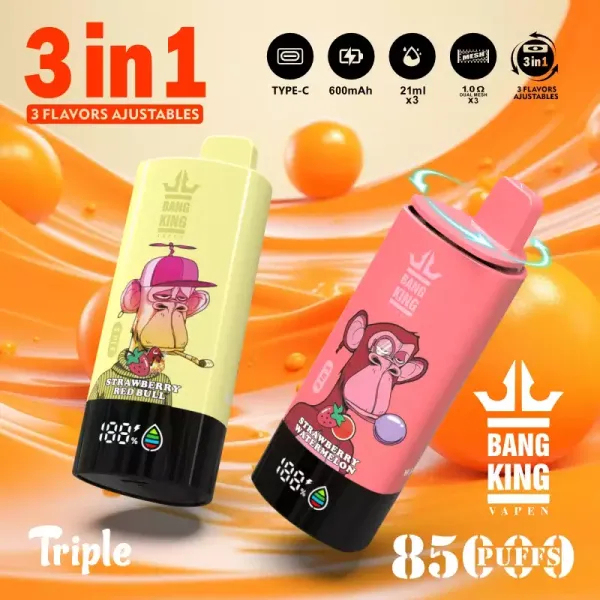 Bang King Triple 85000 puffs 3-in-1 Disposable Vape. Cash on delivery!