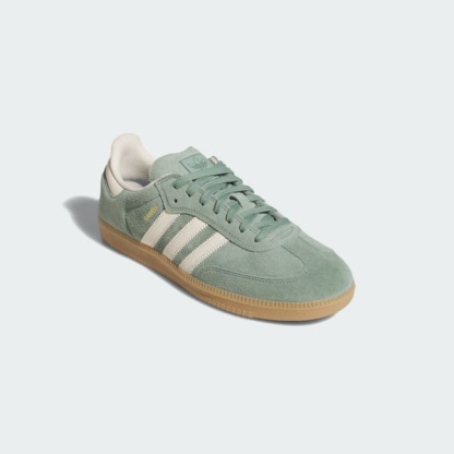 Samba Shoes-Silver Green / Wonder White / Gold Metallic