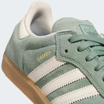 Samba Shoes-Silver Green / Wonder White / Gold Metallic