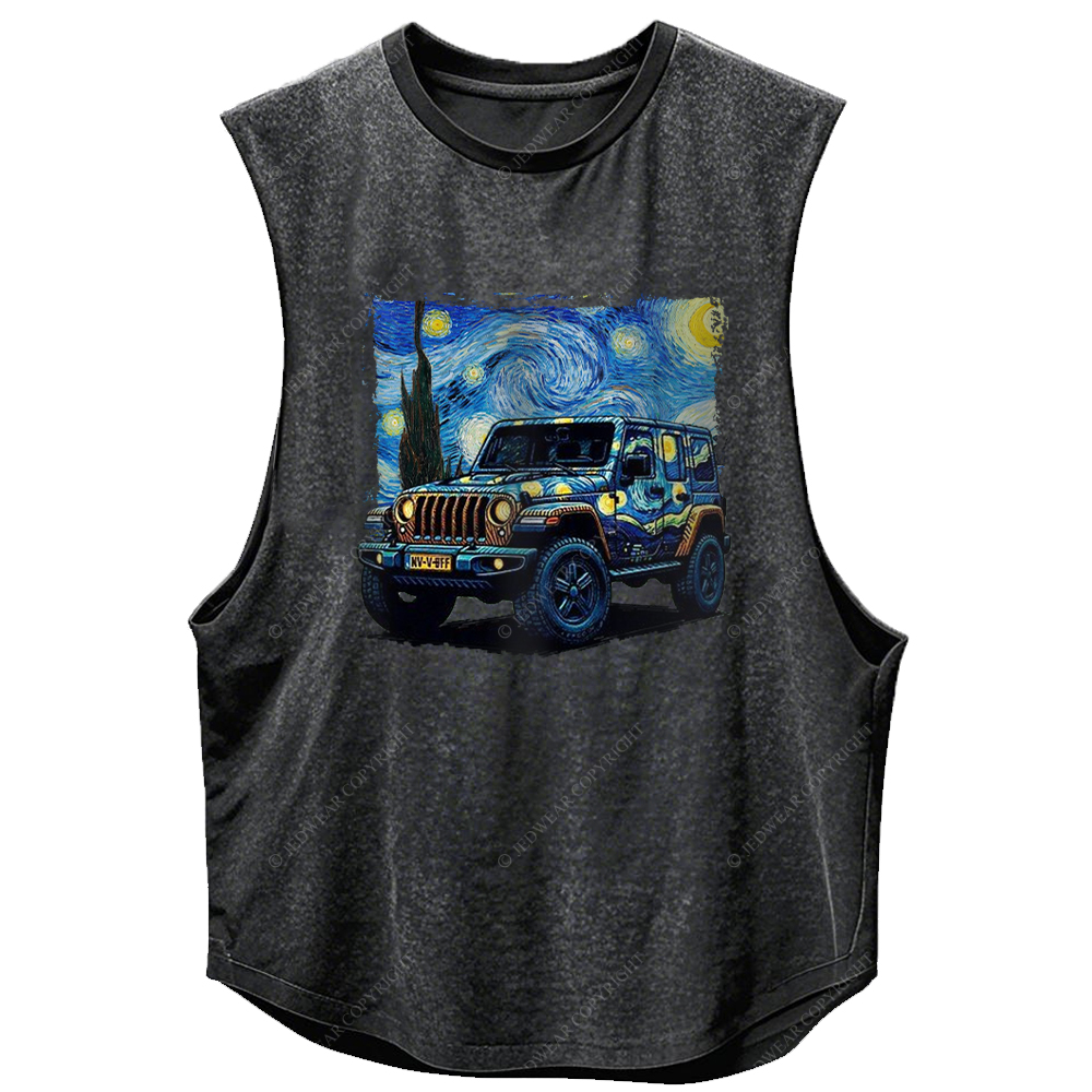 The Starry Night By Van Gogh Canvas Jp - Men Tank