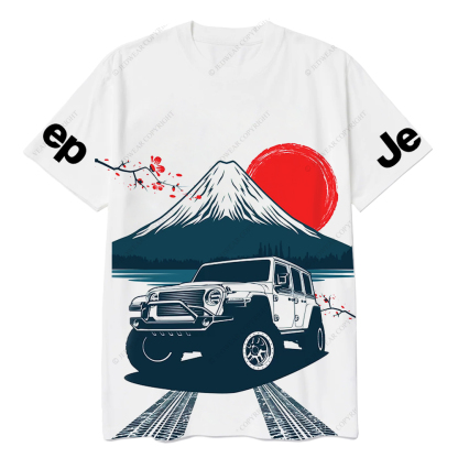 Cherry Blossom Sunset Full Printed T-Shirt