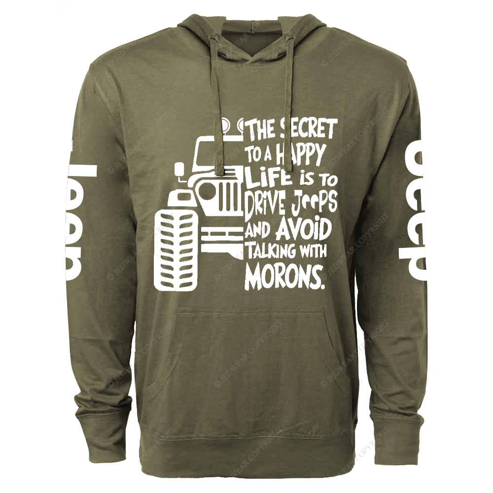 The Secret To A Happy Life Is To Drive Jp  Lightweight Hoodie