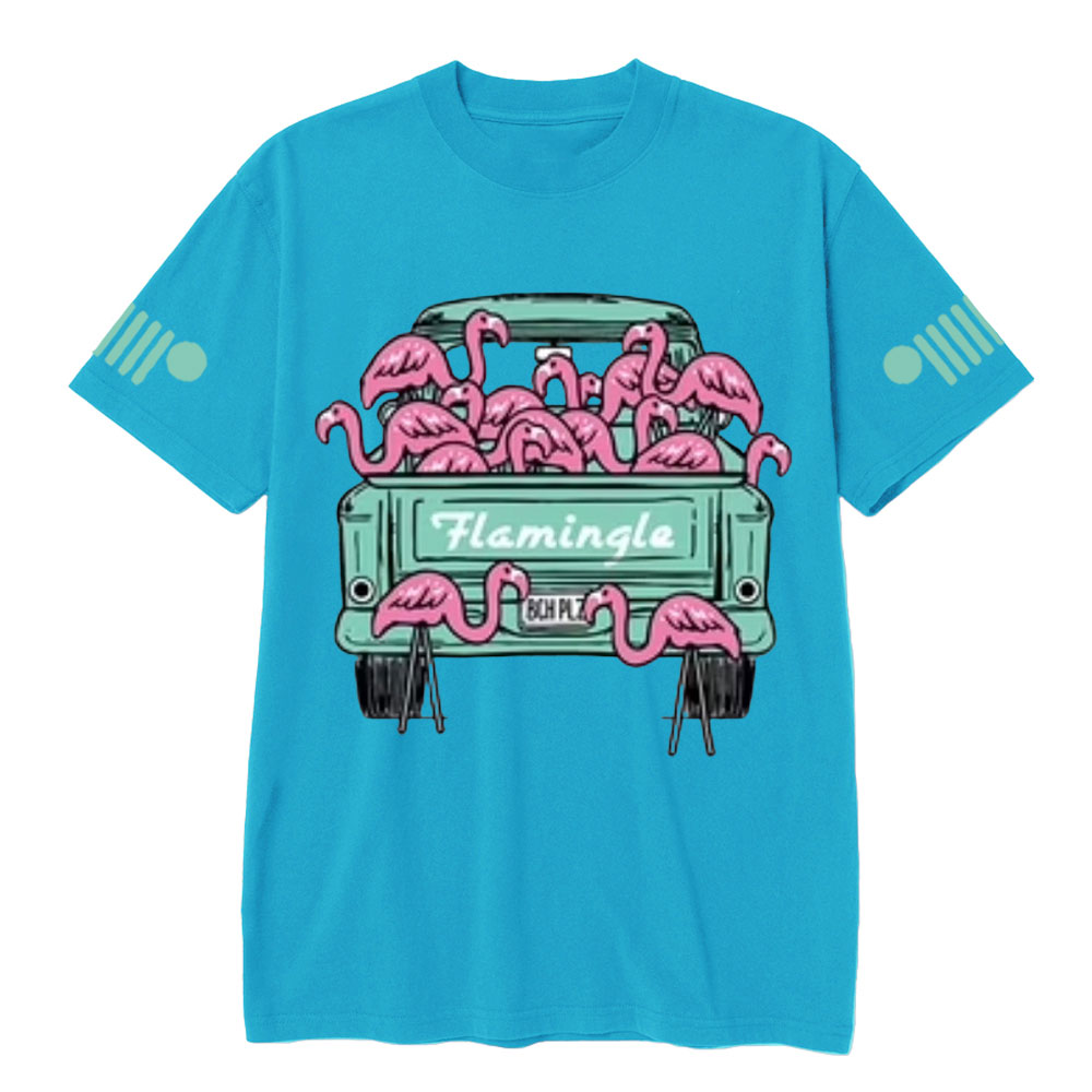Flamingo Mint Pickup Truck Gladiator Jp T-Shirt