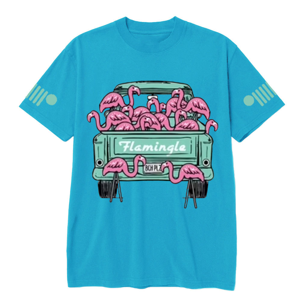 Flamingo Mint Pickup Truck Gladiator Jp T-Shirt