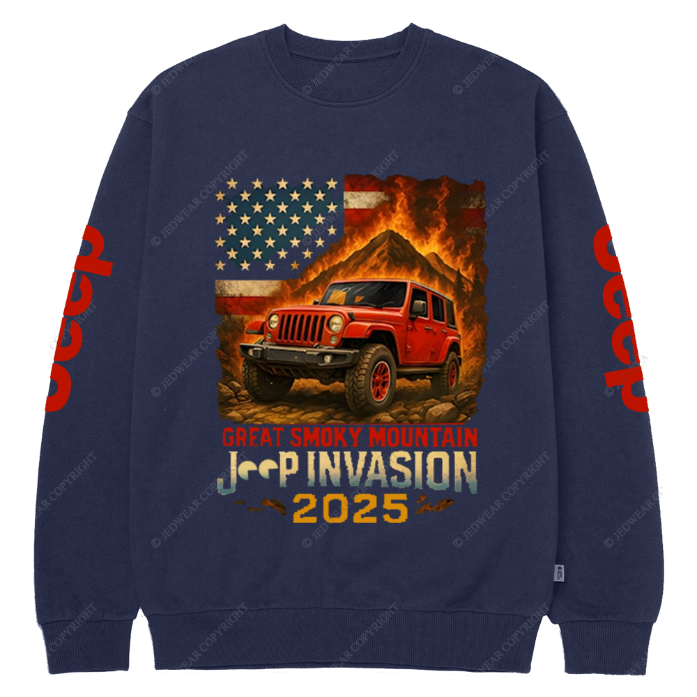 Great Smoky Mountain Invasion Vintage Style Jp Crew Neck Sweatshirt