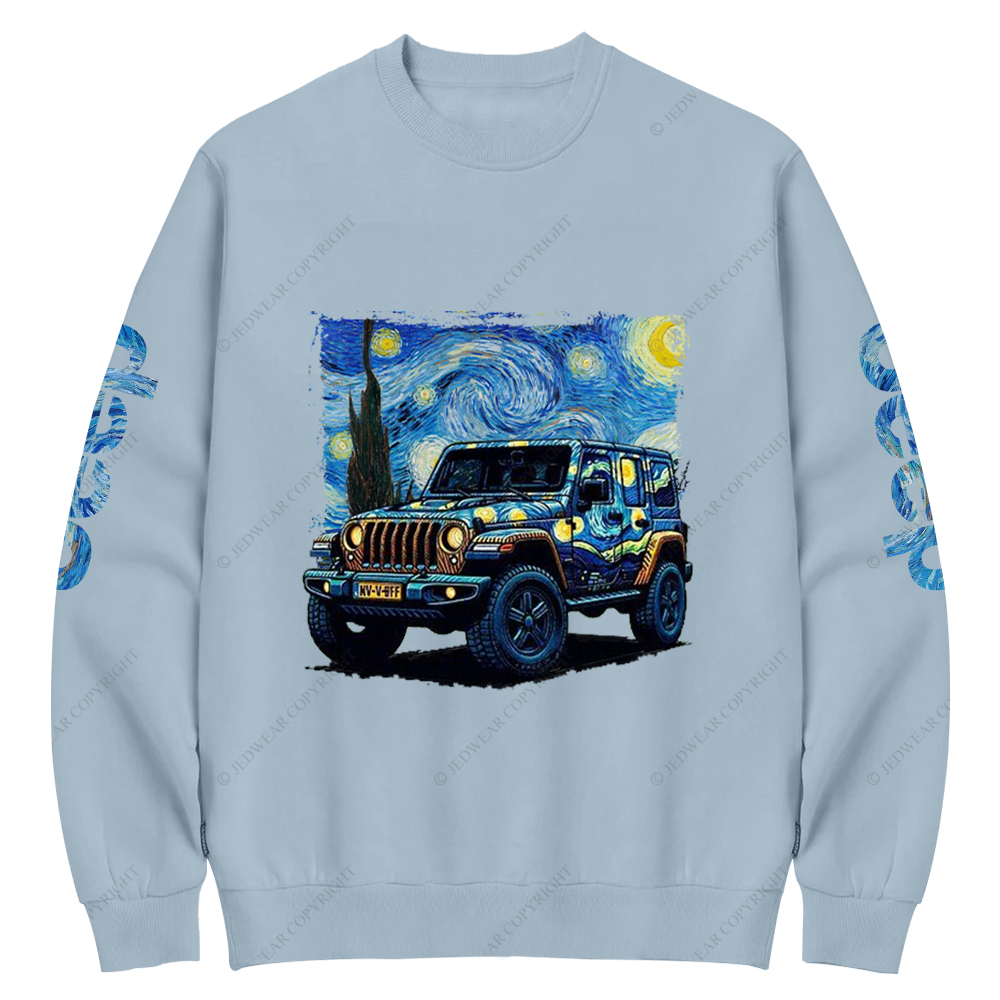 The Starry Night By Van Gogh Canvas Jp Crew Neck Sweatshirt
