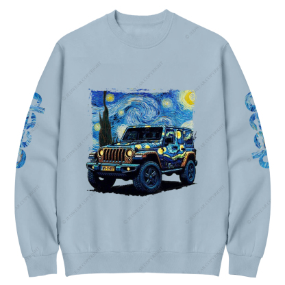 The Starry Night By Van Gogh Canvas Jp Crew Neck Sweatshirt