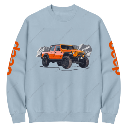 Truck Driving On Mountain Road Four-Wheeler Jp Crew Neck Sweatshirt