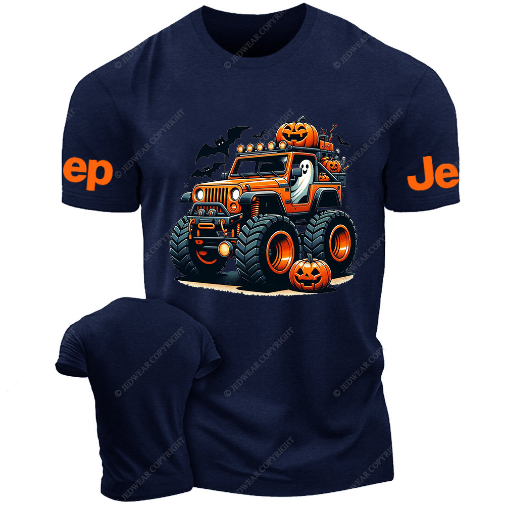 Pumpkin Halloween Skull Bat Jp T-Shirt